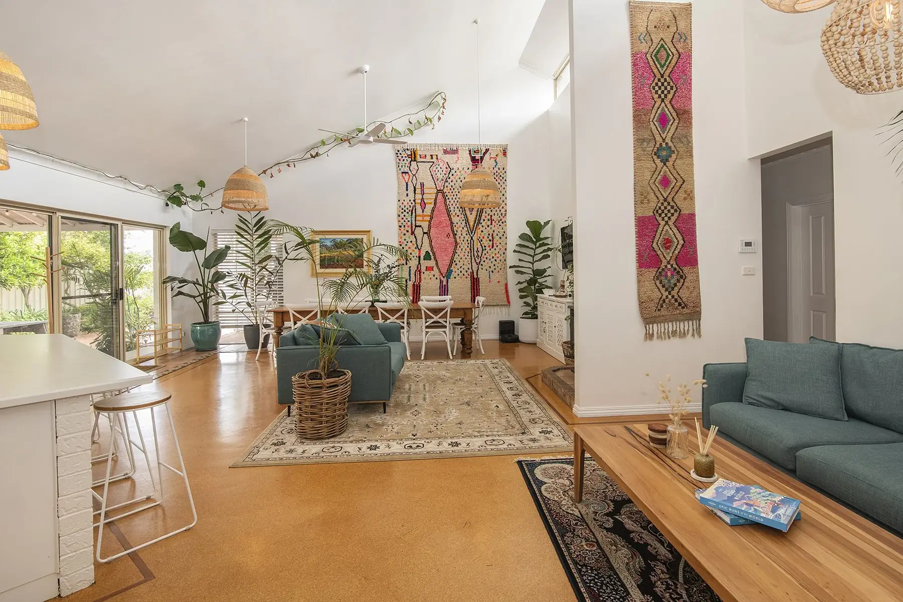 Open-plan kitchen and living area